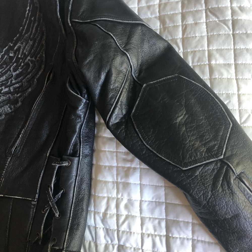 XELEMENT 100% leather biker jacket